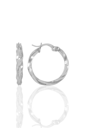 Silver Charnel Twisted Earrings SGTL11149 - Söğütlü Silver