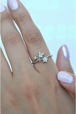Silver Color Butterfly Flower Thin Ring Adjustable Ring - Sacce Scarves&Accessories