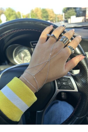 Silver Color Chain Hand Accessory - Pop Up Store