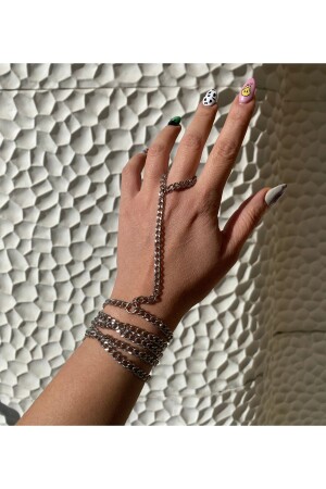 Silver Color Chain Wrap Hand Accessory - Pop Up Store