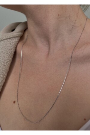 Silver Color Crushing Unisex 60 Cm Chain dop10788825igo - KİLİGİSTANBUL