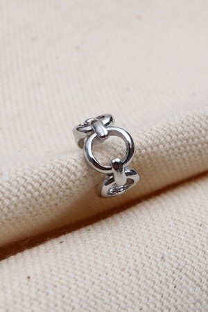 Silver Color Ear Cuff Cartilage Earring with Round Chain - Süspüs Accessories