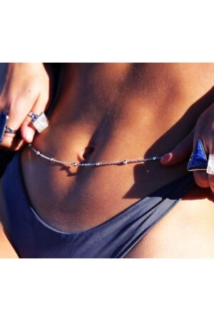 Silver Color Mini Ball Chain Waist Accessory (60+10cm) - Chehra Design
