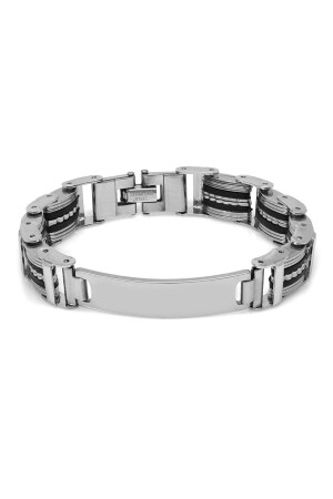 Silver Color Steel Men's Bracelet (Model-2) 104001450 - Tesbihane