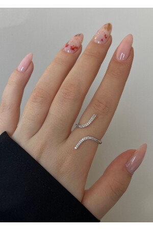 Silver Color Stone Ring - Kiligistanbul