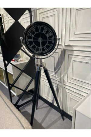 Silver Decorative Clock with Tripod Foot Tripotsaat - BARALİ