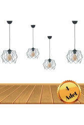 Silver Design Smoked Mica Glass Multi Square Living Room Kitchen Bathroom Bedroom Children's Room Chandelier (4 PCS) TYC00531803225 - MHK Collection
