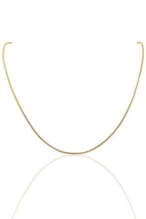Silver Gilded 60 Cm Snake Model Chain SGTL10227GOLD - Söğütlü Silver