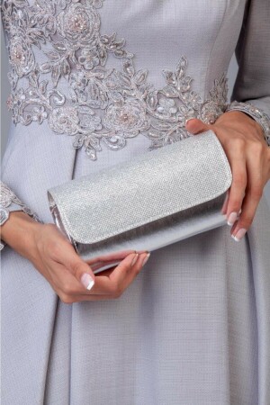 Silver Glitter Evening Dress Bag trgmşsmli12 - efnanstore