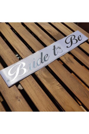 Silver Gray Gilded Belt on White with Bride To Be Written Belt Bachelorette Party Concept Belt - Huzur Party Store