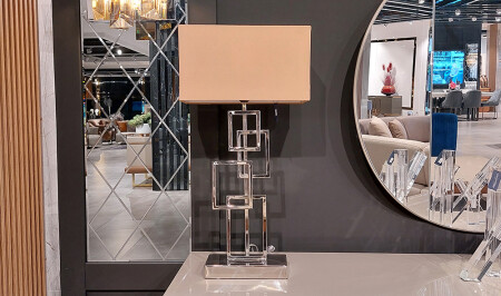 Silver Lampshade with Light Brown Hat - 20421 - Cadde Yıldız