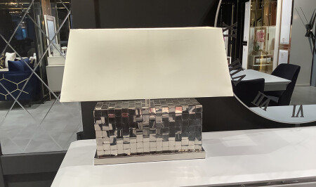 Silver Lampshade with White Hat - 20237 - Cadde Yıldız