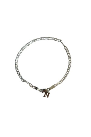 Silver Men's Letter Bracelet with Bar - Choice