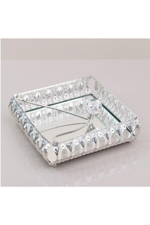 Silver Metal Napkin Holder with Crystal Knob - Badelihome