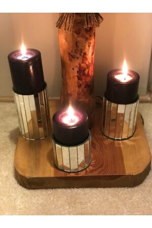 Silver Mirrored Candle Holder-candlestick Set - Extrasepetim