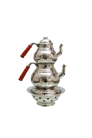 Silver Plated Copper Teapot with Heater TYCGMEJU7N168779151037208 - ANTEPSEPETİ