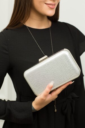 Silver Plated Evening Dress Bag with Case TYC00041736089 - weem bag