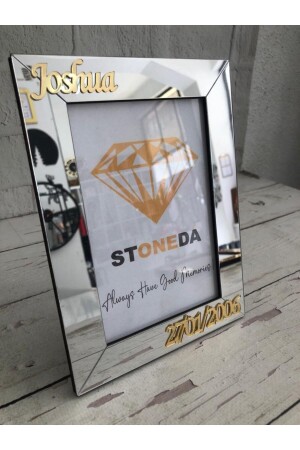 Silver Plexiglass 10x15 Named Frame for Photo PVC PROTECTED (Specify Your Name in the Ask a Question Section) - Trend