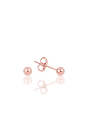 Silver Rose 3 Mm Silver Ball Earring - Söğütlü Silver