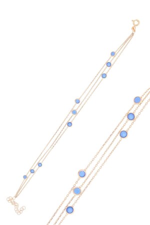 Silver Rose Turquoise Stone Bracelet - Söğütlü Silver