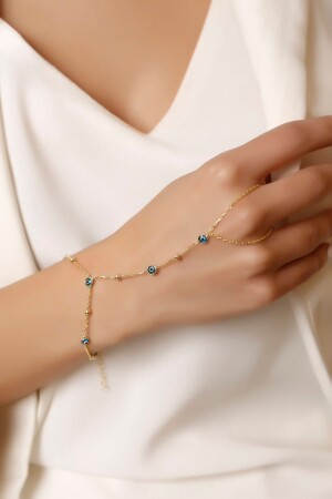 Silver Shahmaran with Blue Color Eye Evil Eye Ball - Sariaslan
