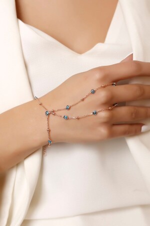 Silver Shahmaran with Light Blue Color Eye Evil Eye Ball - Sariaslan