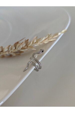Silver Snake Earcuff (Cartilage Earring) - Su Perisi Taki Bijuteri