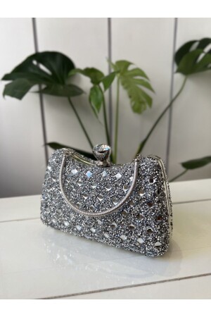 Silver Stone Evening Dress Bag - Busrabags