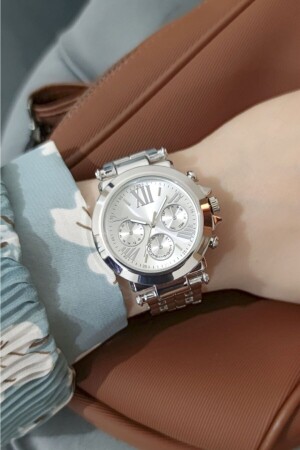 Silver Unisex Steel Case Analog Wristwatch İSTLİV78296129666 - İSTLİV
