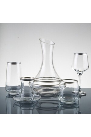 Silver Water Set 61 Pieces for 12 People P411S3065 - ucuzcuyuzavm
