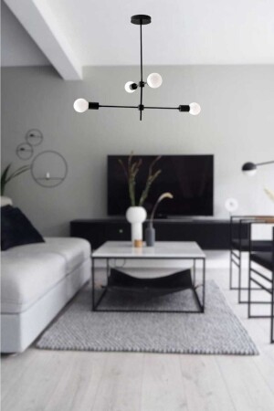 Simge 4-Piece Black Chandelier SMG-S-04 - BSA LIGHTING
