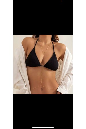 Simple Cross Chest Chest Belly Body Chain Necklace Body Accessory For Women - Güllüs