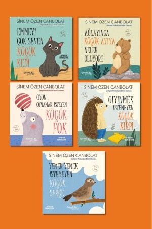 Sinem Özen 5 Piece Set / Hedgehog - Seal - Sparrow - Cat - Bear - Hayykitap