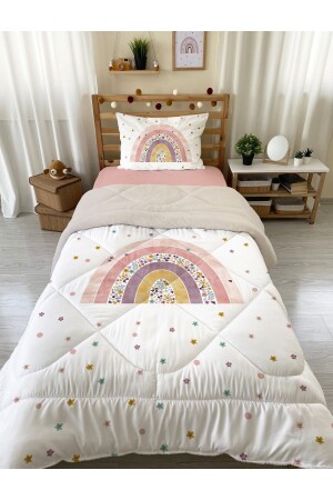 Single 160x220 Cm Welsoft Double-Sided Silicone Quilt and Sleeping Set- - Evmila