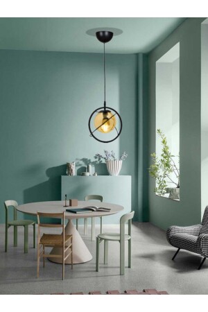 Single Black Honey Glass Chandelier-modern-industrial-pendant lamp Chandelier-living room-kitchen-kid's room-living room WORLD-SINGLE - avizade