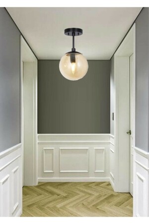 Single Black Modern Design Globe Glass Chandelier LMBDR35941 - Lambadar