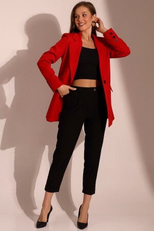 Single Button Blazer Model Jacket - Cococix
