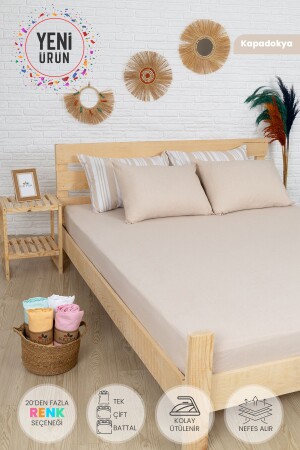 Single Capuccino Fitted Sheet Set Cotton 100 X 200 Cm Pillow Case 50 X70 Cm tekcrsf - KetraHome