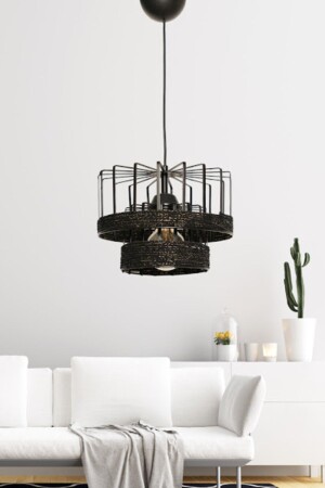 Single Cavuk Pendant Lamp Chandelier Black DDTKLSRKCVSYH - DEDE