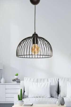 Single Cesta Pendant Lamp Chandelier Black DDTKLCSRSRKSYH - DEDE