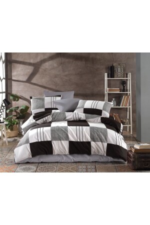 Single Checkered Modern Double-Sided Duvet Cover Set TYC00768570426 - BONJARDİNHOME
