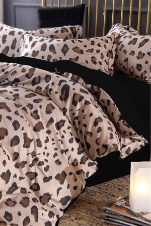 Single Double Sided Leopard Duvet Cover Set with Elastic Sheets AWCT-0214 - Always