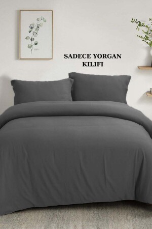 Single Duvet Cover 160x220 Anthracite HYRGNKLFTEK - HOMENUP