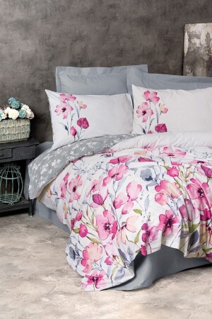 Single Duvet Cover Set Carla Gray 8680108068366 - Cotton Box