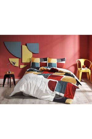 Single Duvet Cover Set Leo Mustard TC53T60265217 - Taç