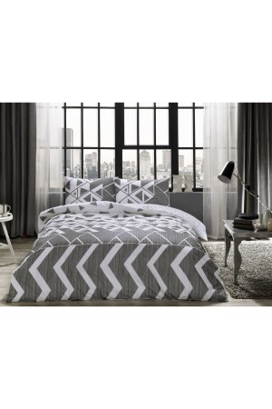 Single Duvet Cover Set Otto Gray Without Elastic TC53T60264497 - Taç
