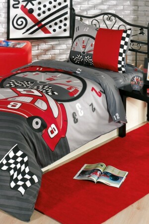 Single Duvet Cover Set Racer 71010001 - Kristal By Taç