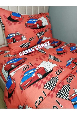 Single Duvet Cover Set with Car CAR-DUVET COVER-TK-RACE - GASEL ÇARŞI