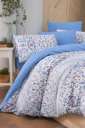 Single Duvet Cover Set with Fitted Sheets Bluem - Mystory Home