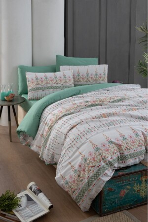 Single Duvet Cover Set with Fitted Sheets ESTİLLA - Mystory Home